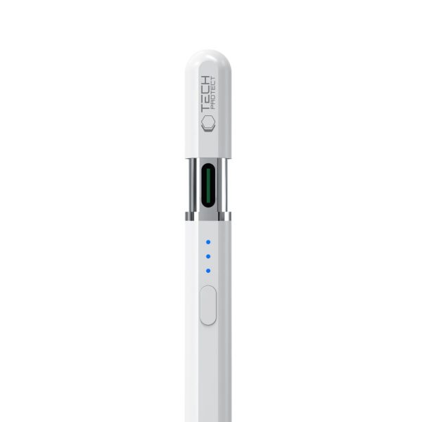 TECH-PROTECT DIGITAL MAGNETIC STYLUS PEN 3 IPAD WHITE - Image 4